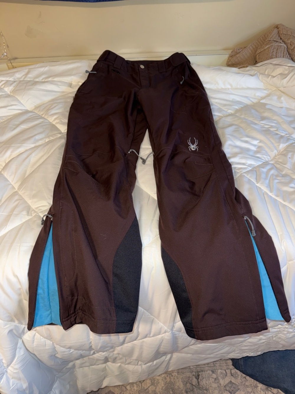 Women’s Spyder Brown and Blue Snow Ski Pants Size 6